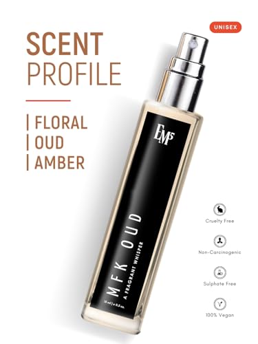 Image of EM5 MFK Oud Unisex Perfume | Warm Spicy Oud Aromatic | Eau De Parfum Spray For Men & Women | Luxury Gift For Him /Her | 15 ml