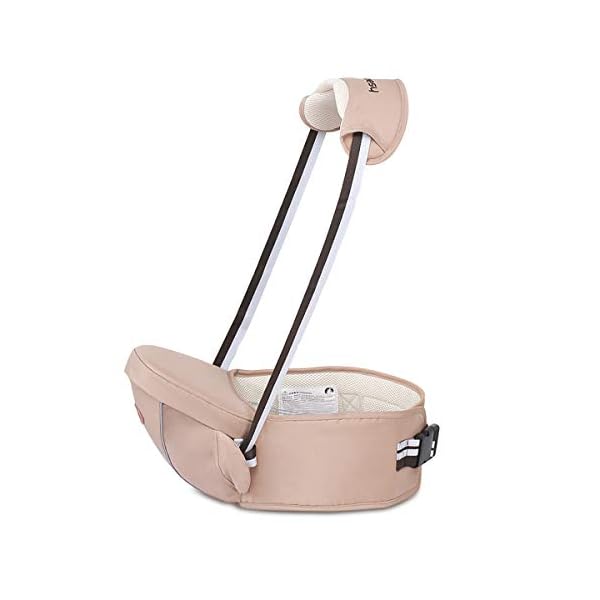 SONARIN Multifunktionaler Hipseat Baby Carrier Babytrage,Freie Größe,Kleinkind-Hüft-Sitzträger,Vorderer Träger-Gurt,4 tragende Positionen(Hellbraun)