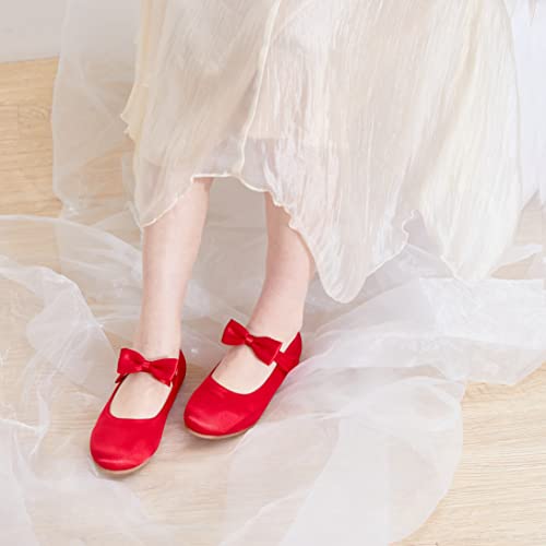 Image of Felix & Flora Toddler Flower Girl Dress Shoes - Girl Ballet Flats Party School Shoes Wedding