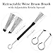 VixxNoxx Drum Sticks Kit - 3 Pairs DrumSticks with Clamp-On Bag, 5A, Retractable Drum Brushes, Rods Drum Brushes, Percussion Instrument Accessories for Cajon Jazz Folk Acoustic