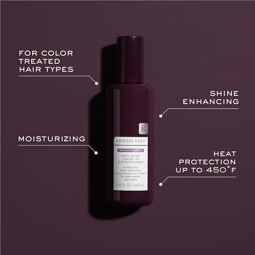 Image of Kristin Ess+ Anti-Fade Moisturizing Leave-in Conditioner w /UV Color Shield & Peptides for Prolonged Color Vibrancy, Lightweight, Anti Frizz Heat Protectant - Sulfate & Paraben Free, Vegan, 8.45 fl oz
