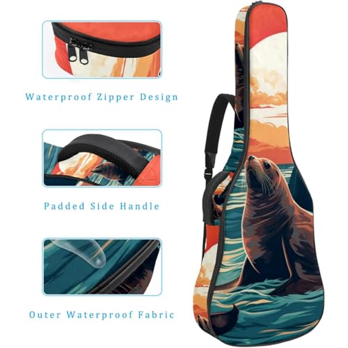 JRHEJTFZ Housse pour guitare acoustique de 1,9 cm d’épaisseur – Imperméable – Durable et élégant – Imprimé lion de mer, Multicolore., 42.9×16.9×4.7 in, Motif imprimé tendance - Les Beatles, Paul McCartney, John Lennon, RIngo Starr, George Harrison JRHEJTFZ Housse pour guitare acoustique de 1,9 cm d'épaisseur - Imperméable - Durable et élégant - Imprimé lion de mer, Multicolore., 42.9x16.9x4.7 in, Motif imprimé tendance – Image 5