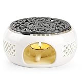 💖【Juego de Calentador de Té y Luz de Té】Obtendrá: 1 calentador de té, 1 tapete para estufa y 1 candelabro. Simplemente coloque la lámpara de té encendida en el calentador del platillo para mantener la temperatura del té y el café de forma continua. La alfombrilla del horno en la parte superior tiene un buen efecto retardante de llama. El juego de calentador de té es seguro y duradero, por lo que puede usarlo con confianza.