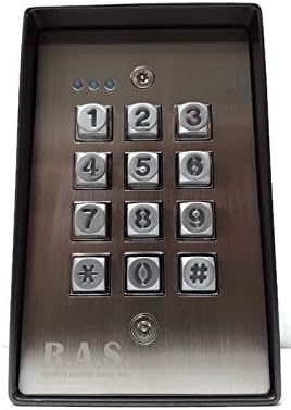 Exterior Digital Universal Gate Keypad Access Control Weather-Resistant Illuminated Stand-Alone Keypad