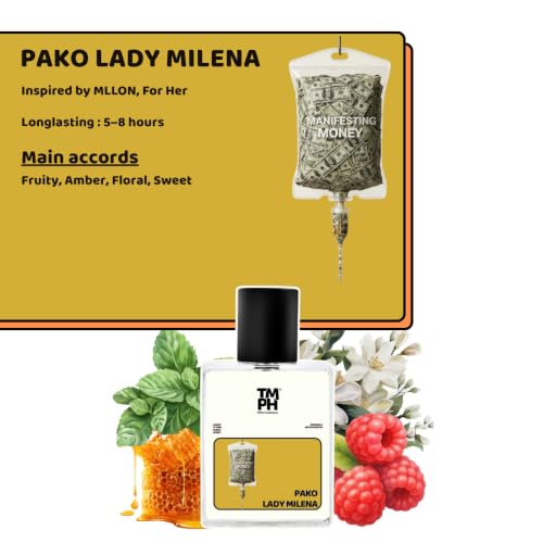 Image of TMPerfumehouse Pako Lady Milena EDP for Women | Floral, Fruity & Long Lasting Perfume Spray | White Floral, Sweet & Honey Fragrance | Luxury Gift for Her | TMPH | 50ml