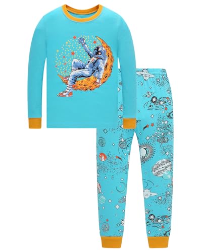 Image of Little bety Boys 4 Pieces Cotton Pajamas Toddlers Long Sleeve 24M-12Years
