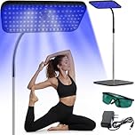 Tanning Lamp for Home - Face Tanning Lamp, Portable Solarium with 126 LEDs, Adjustable Height 65-186cm, 4 Brightness Levels, Sun Lamp for Face and Body