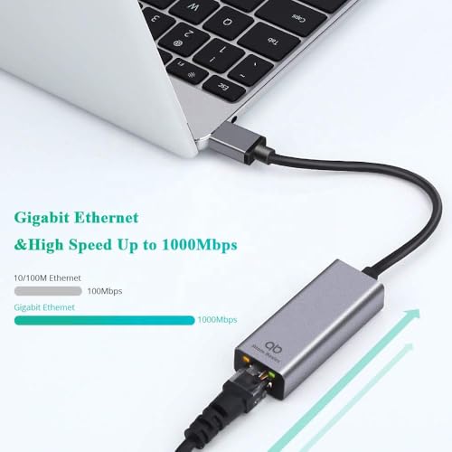 Image of USB 3.0 to LAN Ethernet Adapter | High Speed Gigabit RJ45 Network Converter | Plug & Play for Laptop, PC, MacBook