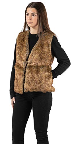 Luxe L 100% Faux Rabbit Fur Vest Soft Comfortable Plush Modern Fur Vest with Hook-Eye Closure3