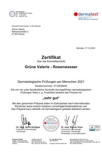 GRÜNE VALERIE® Rosenwasser Spray - XXL 300 ML - für eine reine Haut - Gesichtswasser ohne Alkohol - mit echten… - Image 5