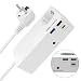 Produktbild VASTFAFA Steckdosenleiste mit USB C Ladegerät,Quick Charge QC3.0 USB Port, Surge protector Mehrfachsteckdose (5 in 1 Kabelloses Ladegerät, Weiß)
