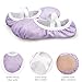 Stelle Ballet Shoes for Girls Glitter | Metallic Faux Leather Ballet Slippers Dance Shoes for Toddler/Little/Big Kids(Purple Glitter,2MB)