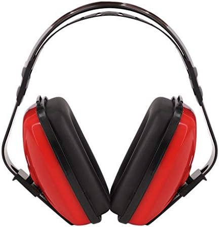 YJZQ Adults Shooting Safety Earmuffs Light Ear Defenders With Adjustable Headband Noise Reduction Ear Noise Protection Ear Muffs Ear Protectors for Shooting, Hunting, Sleeping, Cool Red