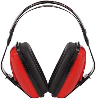 YJZQ Adults Shooting Safety Earmuffs Light Ear Defenders With Adjustable Headband Noise Reduction Ear Noise Protection Ear Muffs Ear Protectors for Shooting, Hunting, Sleeping, Cool Red