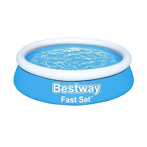 Bestway 6ft Fast Set Pool, Above Ground Swimming Pool for Kids and Adults, Outdoor Inflatable Pool,...