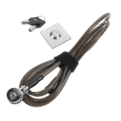 DIYEAH Antivol pour Ordinateur Portable Câble en Alliage De Zinc 1,9 m avec Verrou à Boucle Noir Sécurité Maison Et Bureau pour Utilisateurs Professionnels Adaptés