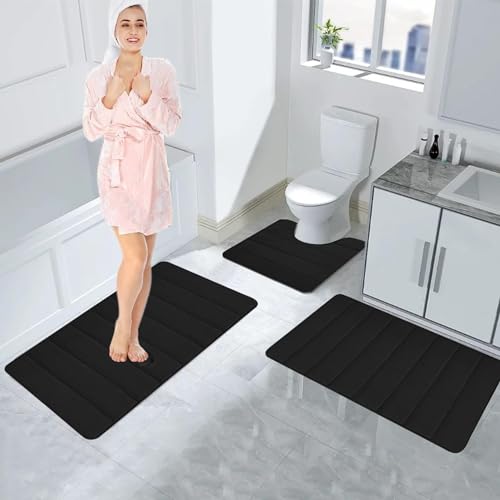 Tapis de salle de bain lavable en machine pour éliminer l'humidité et les sols glissants