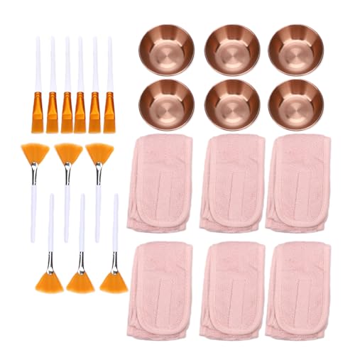 Ensemble de bols à mélanger pour masques faciaux Zunate, 24 pièces couleur or rose