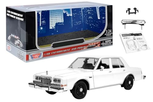 Modelo 1/24 Motormax 1986 Diplomat Police Car Kit miniatura 6