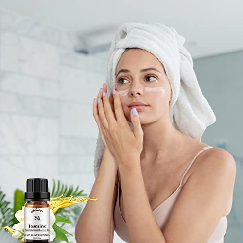 Yethious 4 Pack Lavender Jasmine Vanilla Eucalyptus Essential Oil Set Vanilla Essential Oil For Diffuser, Soap/Candles Making Jasmine Essential Oil - Lavender, Jasmine, Vanilla, Eucalyptus #TOP4