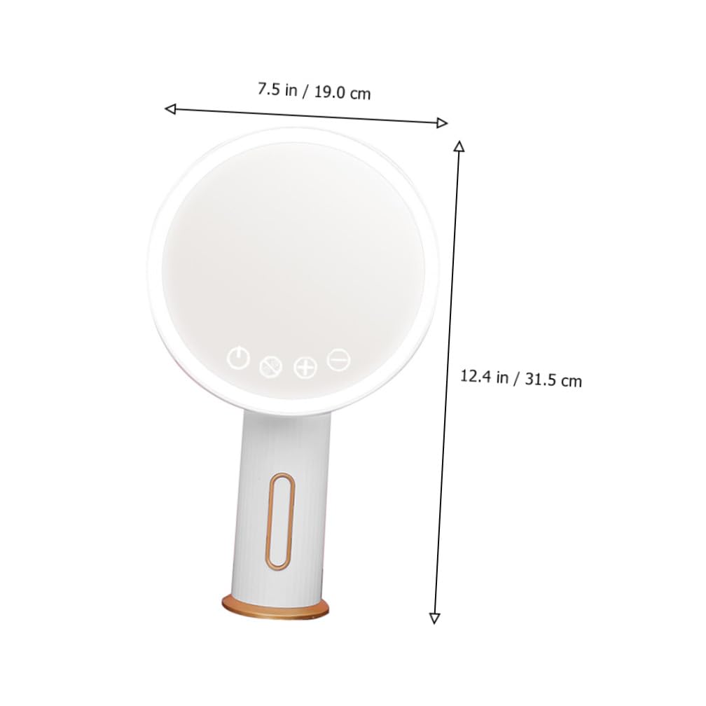 DOITOOL Espejo de Maquillaje LED de Aumento 2000 Mah Blanco | Abs y Vidrio, Carga Usb, Estilo Simple y Aspecto Chic, Adecuado para Mujeres en Cumpleaños y Halloween