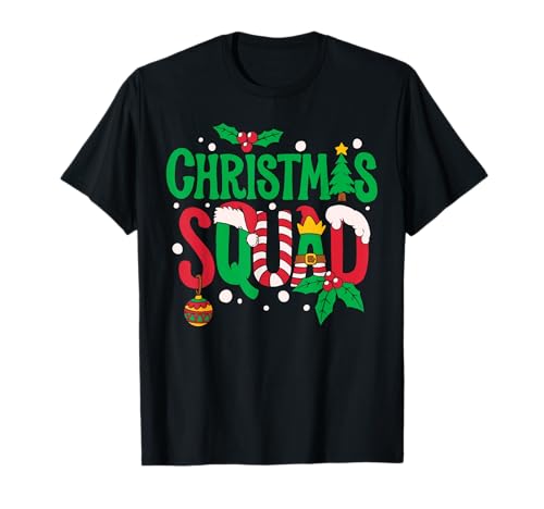 Christmas Squad Santa Elf Family Pijamas a juego para niños y niñas Camiseta