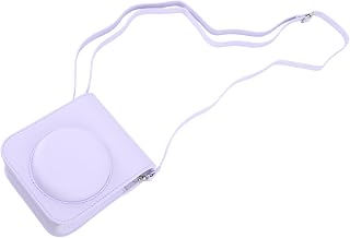 Mini Bolsa para Câmera Instantânea, Bolsa de Couro PU Macio Anti-riscos, Bolsa Protetora para Câmera Fofa Com Alça de Ombro Ajustável para Câmera Fujifilm Instax Mini 12 (Roxo)