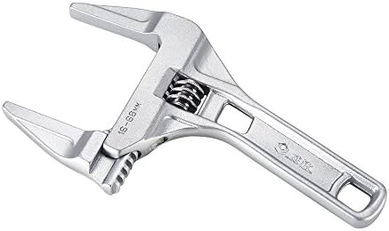 Adjustable Wrench ,KISENG 16-68mm Mini Adjustable Spanner Short Shank Large Openings Ultra-Thin