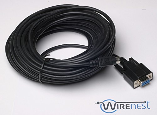 Wirenest 50ft VISCA PTZ Camera Control Cable for Sony EVI/BRC/SRG Series RS232 8 Pin Mini DIN to DB9F Serial