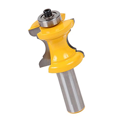 petsola 1/2 '' Shank Rail Stile Router bits bits para Trabajar La Madera T-Slot Crown Tipo Cóncavo - # 4