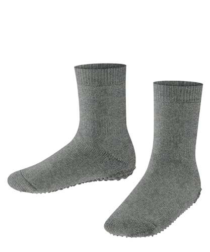 FALKE Unisex-Child Stopper Socks Catspads K HP Cotton Wool Sole Studs 1 Pair, Grey (Light Grey Melange 3390), 19-22, Light Grey Melange 3390, 19-22