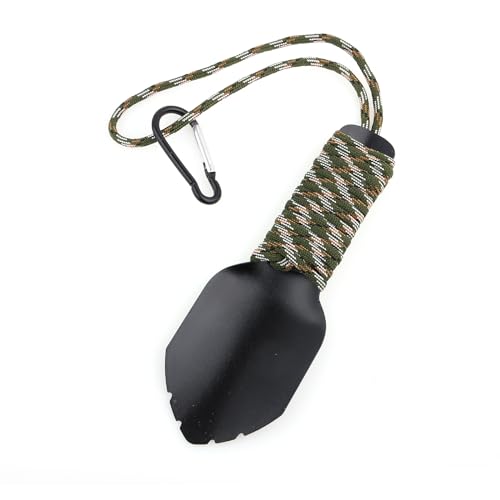 Pala para mochilero, ultraligera, para camping, senderismo, jardín, pequeña pala para orinal, dos paletas para camping al aire libre (negro)