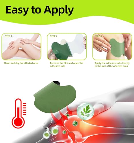 Image of Herbal Knee Pain Relief Patches (40 pcs) Arthritis Inflammation Patch Sticker with Natural Wormwood Extract for Knee, Joint, Back, Neck Pain | Instant Relief | 8-12 Hours Long-Lasting (BG20)