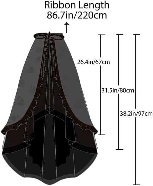 FURPHI Steampunk Tulle Bustle Skirt Gothic Black Tutu Dress with Drawstring Halloween Costume for Women - Image 5