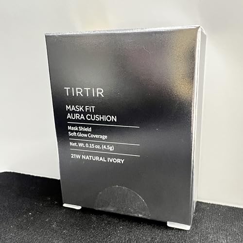 Image of TIRTIR Mask Fit Aura Cushion Foundation, Full coverage, Skin fit, Satin Glow Finish, Korean Cushion Foundation #21W NATURAL IVORY| 4.5g