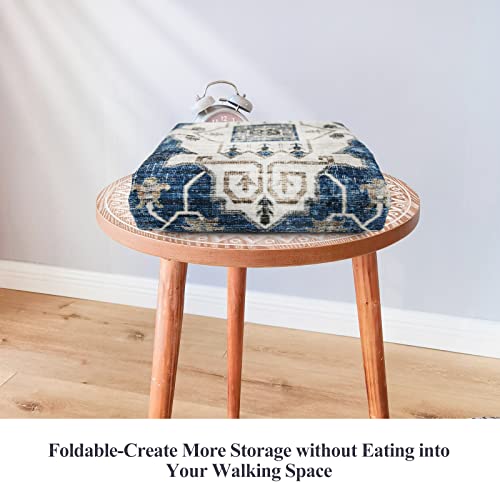 Hallway Washable Runner Rug - 2x7 Kitchen Rugs Entryway Rug Runner Vintage Soft Floor Mat Non Slip Indoor Farmhouse Carpet for Bathroom Living Room Bedroom (2 X 7, Blue)