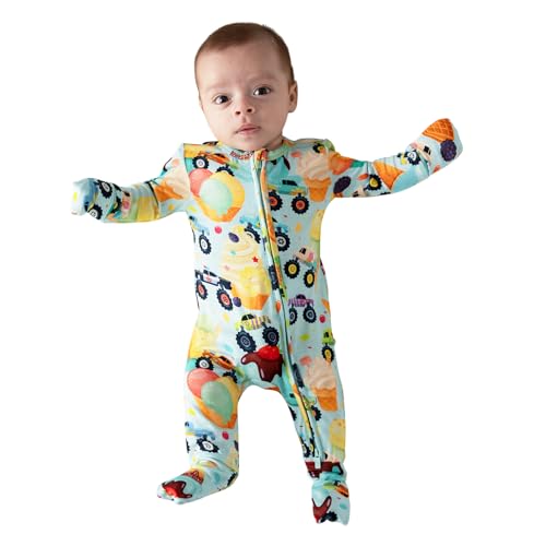 Image of Posh Peanut Convertible Baby Sleepers - Footless Baby Pajamas with 2 Way Zipper for Easy Diaper Changes