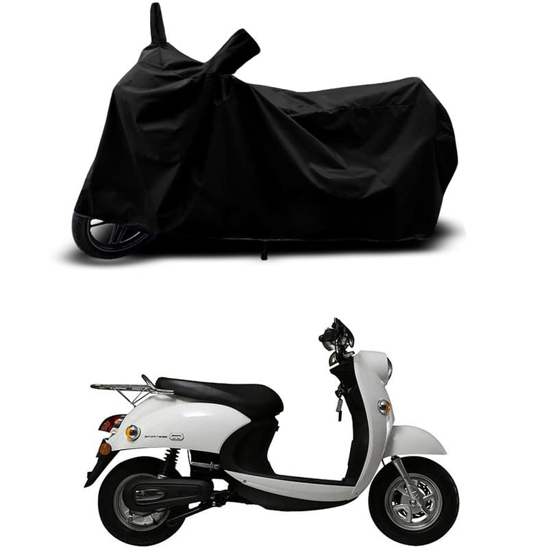 Image of 100% Scratchproof /UV-Rays /Heat Protection /Birds Dropping /Water Resistant /Dust Proof /Waterproof /Full Bike Scooty Two Wheeler Body Cover Compatible for Benling Kriti LA All Varients[Black]