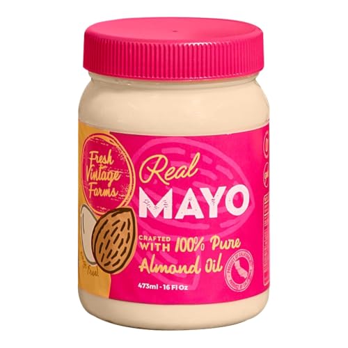 Fresh Vintage Farms Almond Oil Mayonnaise, Seed Oil Free, 16 Oz, Pack of 1