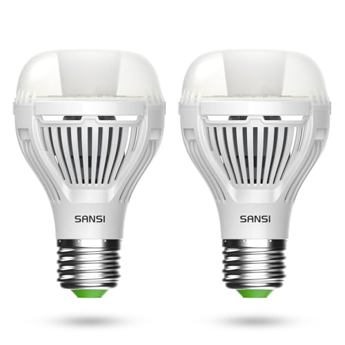 SANSI Dusk to Dawn LED Outdoor Light Bulb A19, 100 Watt Equivalent Energy Efficient 13W 5000K