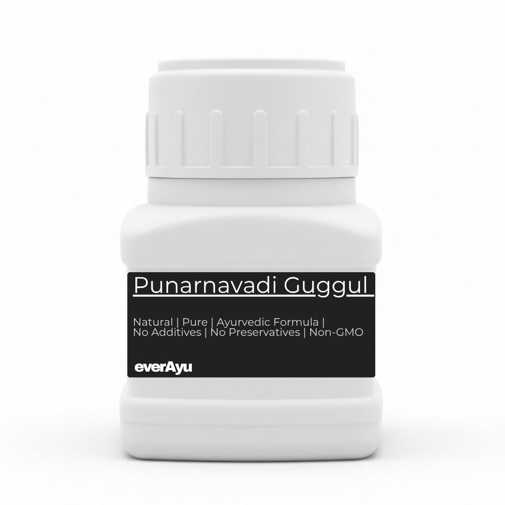 Punarnavadi Guggul (पुनर्नवादि गुग्गुल) – Ayurvedic Herbal Supplement for Detox & Wellness 25 Gms - 40 Tablets