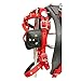 Kayfcrafts Red and Black Nylon Horse Driving Harness with Star Studs and Sparkling Stones Complete Single Horse Driving Set with Padded Comfort and Chrome Fittings (Full)
