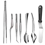Rivoean Culinary Specialty Tools Set,Professional Chef Cooking Plating Kit, 7 Pieces, Stainless Steel