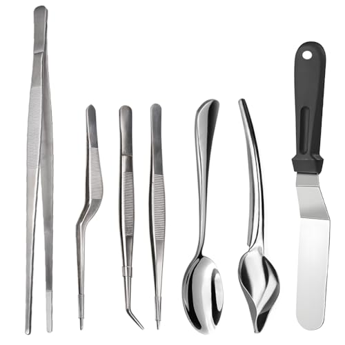 Tangoowal Culinary Specialty Tools Set,Professional Chef Cooking Plating Kit, 7 Pieces, Stainless Steel