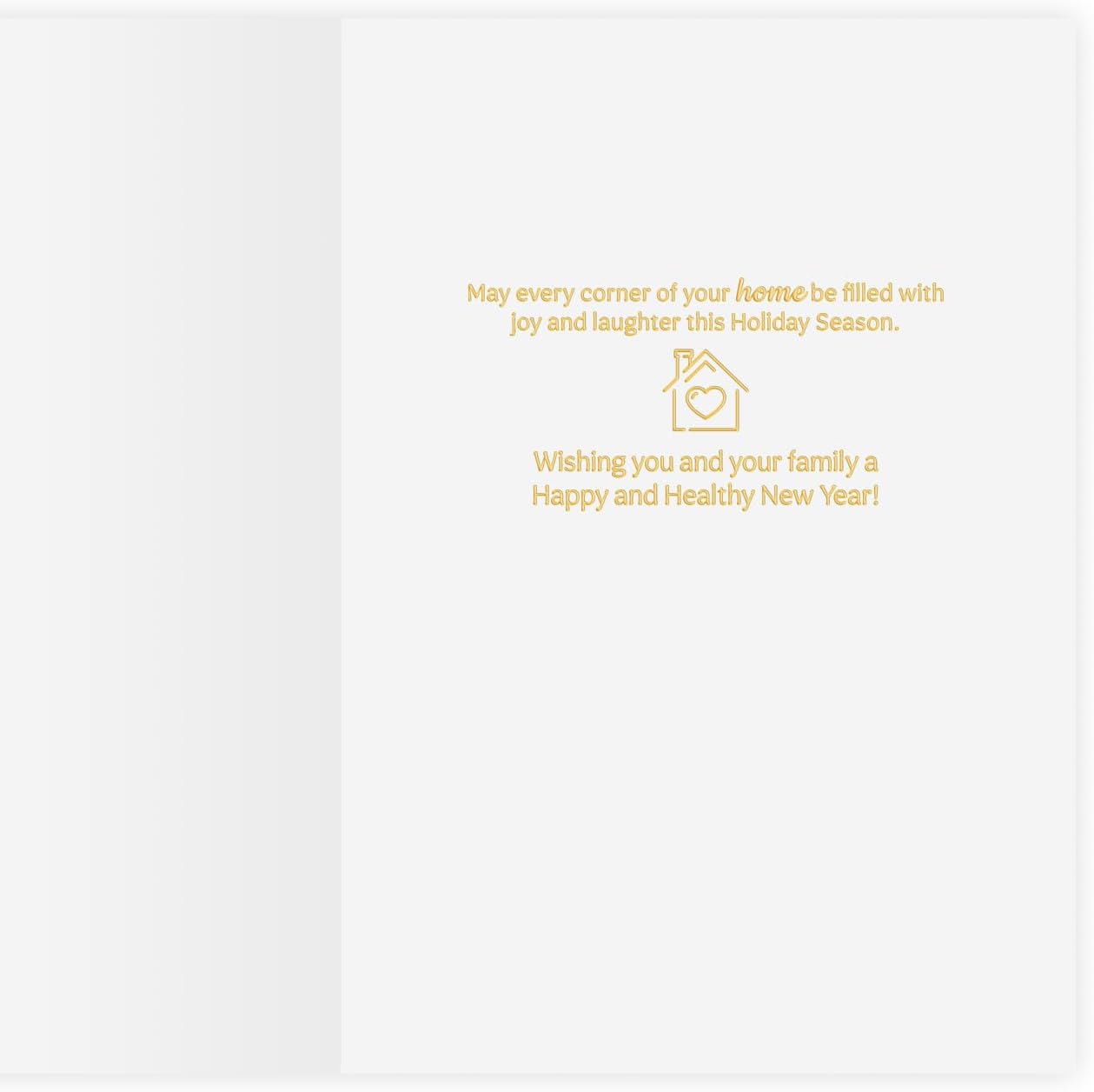 The Gallery Collection, 25 Count Card Pack, Business Christmas Cards with Foil Lined Envelopes (Golden Key and Conifer), For Realtors