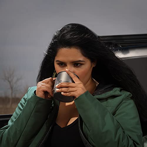 Gritr Lightweight Titanium Multi-Purpose Mug 450 Ml (15.2 Oz) With Lid & Folding Handles For Camping, Backpacking, Picnic, Hiking, Outdoor Open Fire Cooking #TOP2