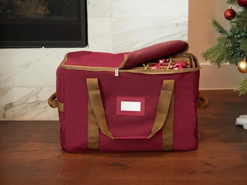 image for Covermates Keepsakes Adjustable Ornament Storage Bag, Carrying Handles