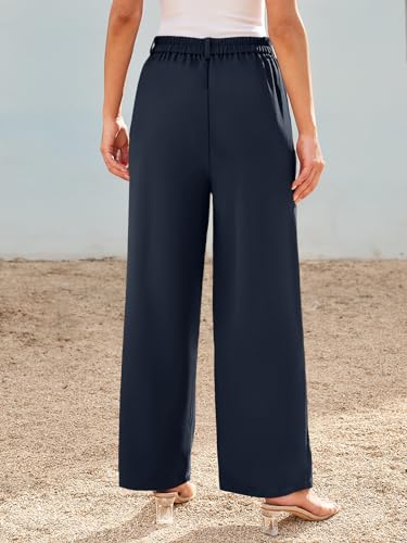 Image of LILLUSORY Womens Wide Leg Dress Work Flowy Pants Business Casual Outfits