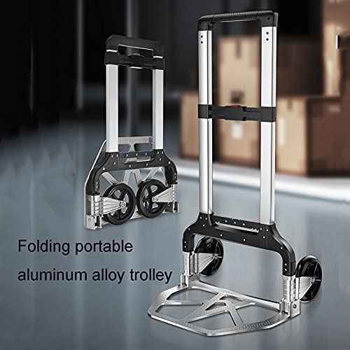 Carretilla plegable de aluminio con ruedas sólidas 150kg miniatura 2