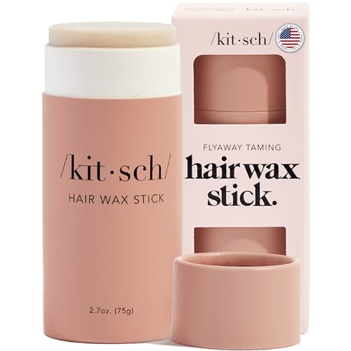 Kitsch Hair Wax Stick for Women & Men - Anti-Frizz and Fly Away Hair Tamer, No Residue Hair Finishing Stick | All Day Hold Styling Product - 2.7 oz